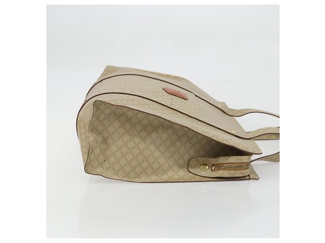 Céline CELINE Macadam Canvas Tote Bag PVC Beige Gold Auth INZ048 Golden - Ansicht 3