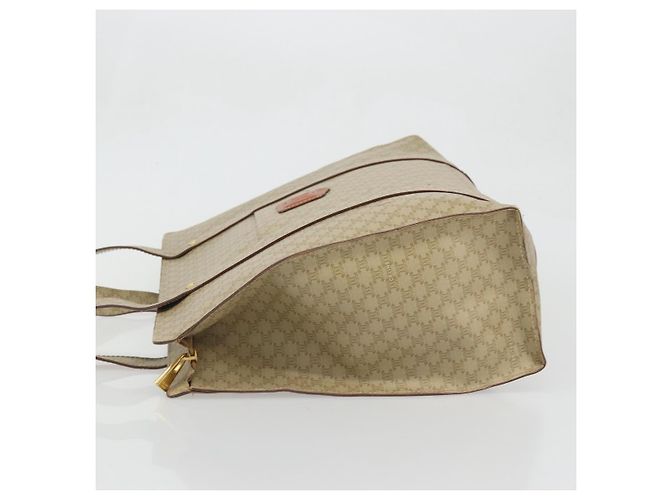 Céline CELINE Macadam Canvas Tote Bag PVC Beige Gold Auth INZ048 Golden - Ansicht 4