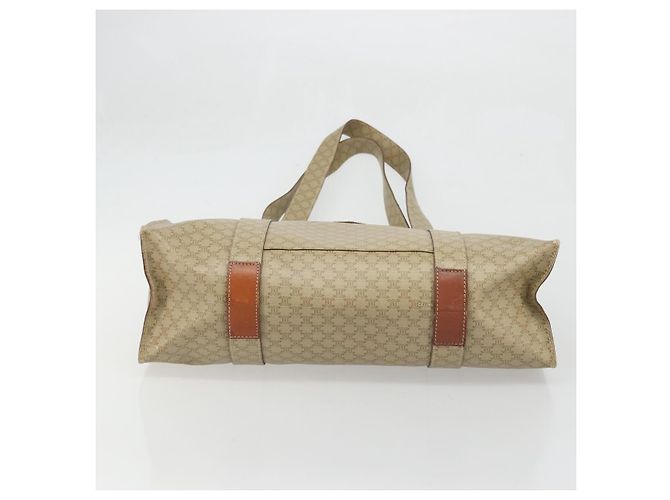 Céline CELINE Macadam Canvas Tote Bag PVC Beige Gold Auth INZ048 Golden - Ansicht 5