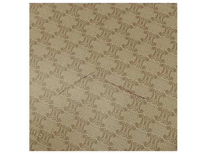 Céline CELINE Macadam Canvas Tote Bag PVC Beige Gold Auth INZ048 Golden - Ansicht 9