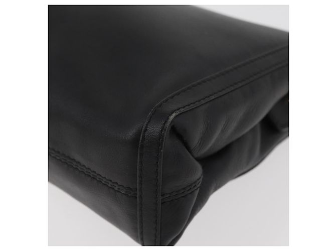 Céline Borsa a mano CELINE in pelle nera e oro Auth 174310 Nero D'oro - vista 14