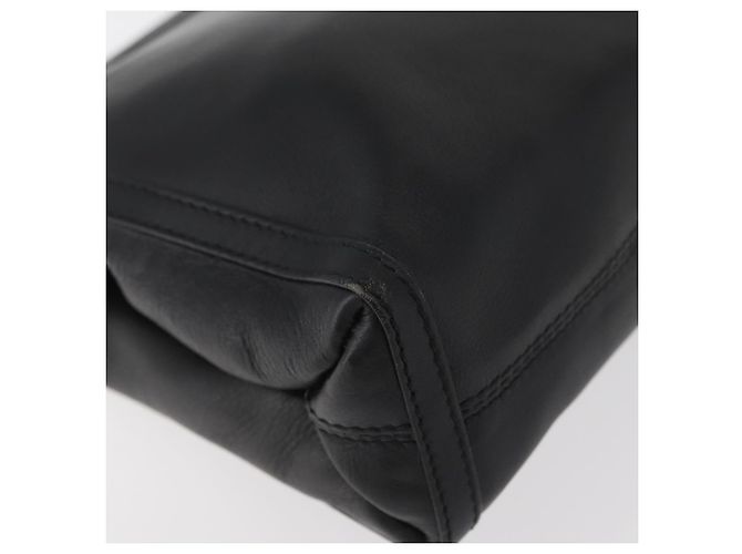 Céline Borsa a mano CELINE in pelle nera e oro Auth 174310 Nero D'oro - vista 15