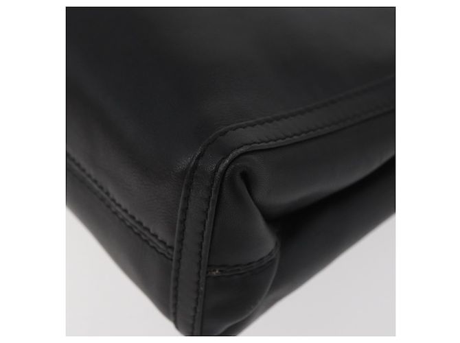 Céline Borsa a mano CELINE in pelle nera e oro Auth 174310 Nero D'oro - vista 16
