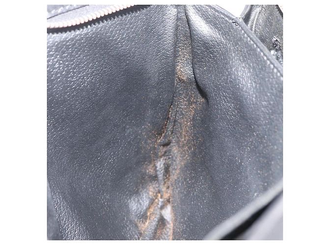 Céline Borsa a mano CELINE in pelle nera e oro Auth 174310 Nero D'oro - vista 21