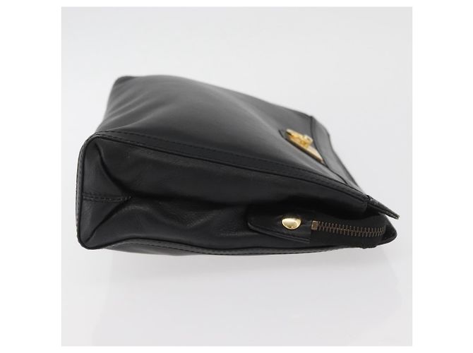 Céline Borsa a mano CELINE in pelle nera e oro Auth 174310 Nero D'oro - vista 3