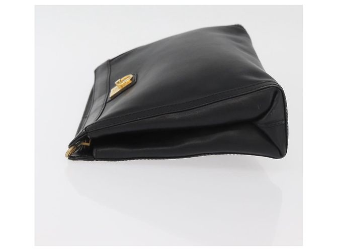 Céline Borsa a mano CELINE in pelle nera e oro Auth 174310 Nero D'oro - vista 4