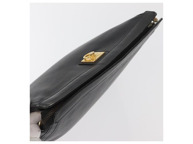 Céline Borsa a mano CELINE in pelle nera e oro Auth 174310 Nero D'oro - vista 5