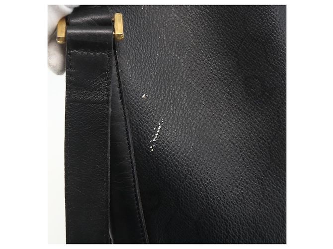 Borsa a spalla in tela a nido d'ape PVC nera e oro Christian Dior Auth 174364 Nero D'oro - vista 10