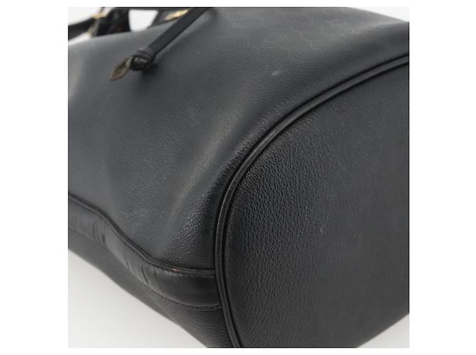 Borsa a spalla in tela a nido d'ape PVC nera e oro Christian Dior Auth 174364 Nero D'oro - vista 15