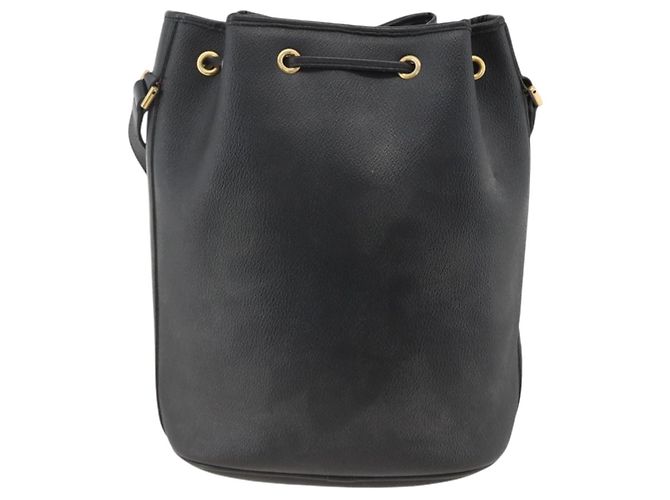 Borsa a spalla in tela a nido d'ape PVC nera e oro Christian Dior Auth 174364 Nero D'oro - vista 2
