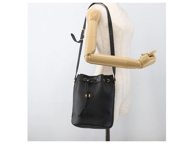 Borsa a spalla in tela a nido d'ape PVC nera e oro Christian Dior Auth 174364 Nero D'oro - vista 21