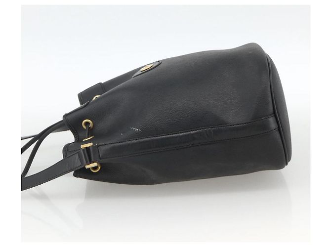 Borsa a spalla in tela a nido d'ape PVC nera e oro Christian Dior Auth 174364 Nero D'oro - vista 3