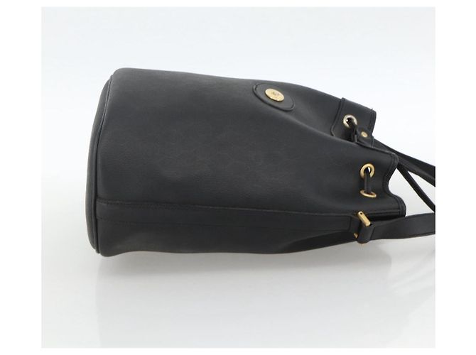 Borsa a spalla in tela a nido d'ape PVC nera e oro Christian Dior Auth 174364 Nero D'oro - vista 4