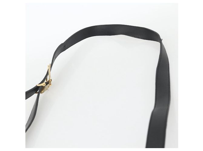 Borsa a spalla in tela a nido d'ape PVC nera e oro Christian Dior Auth 174364 Nero D'oro - vista 8
