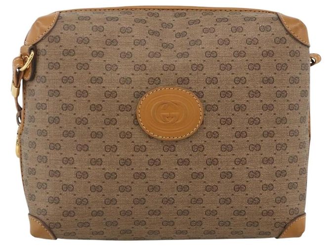 Gucci Borsa a Spalla Micro GG Supreme PVC Beige Oro 007 115 0093 Auth BAZ805 D'oro - vista 13