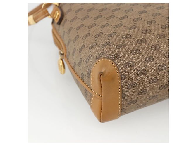 Gucci Borsa a Spalla Micro GG Supreme PVC Beige Oro 007 115 0093 Auth BAZ805 D'oro - vista 14