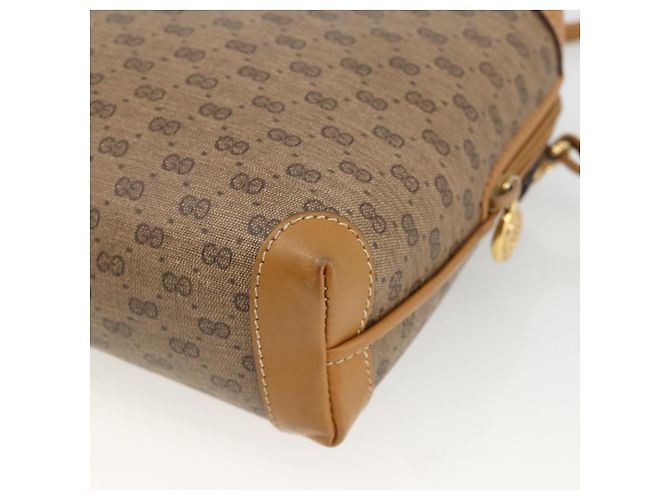 Gucci Borsa a Spalla Micro GG Supreme PVC Beige Oro 007 115 0093 Auth BAZ805 D'oro - vista 15