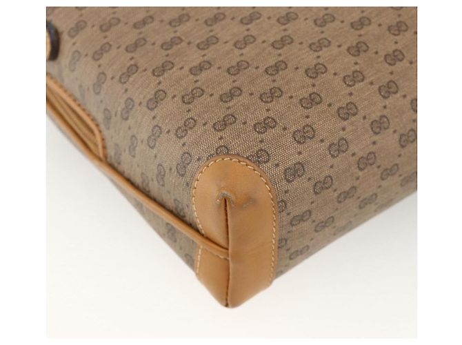Gucci Borsa a Spalla Micro GG Supreme PVC Beige Oro 007 115 0093 Auth BAZ805 D'oro - vista 16