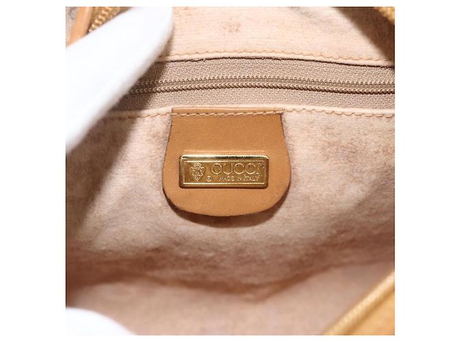 Gucci Borsa a Spalla Micro GG Supreme PVC Beige Oro 007 115 0093 Auth BAZ805 D'oro - vista 17