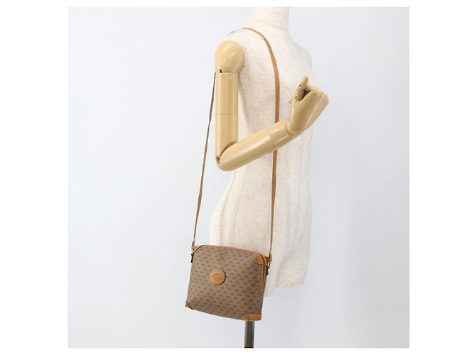 Gucci Borsa a Spalla Micro GG Supreme PVC Beige Oro 007 115 0093 Auth BAZ805 D'oro - vista 22