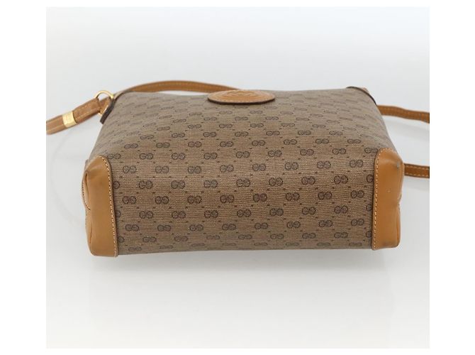 Gucci Borsa a Spalla Micro GG Supreme PVC Beige Oro 007 115 0093 Auth BAZ805 D'oro - vista 5