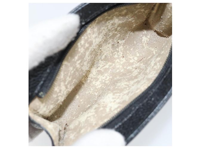 Pochette CHANEL COCO Marca Pelle Caviar Nero Oro CC Auth AMZ108 D'oro - vista 9
