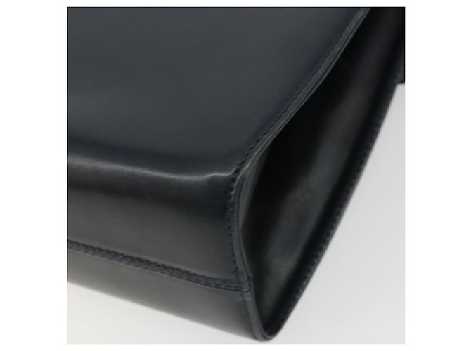 Borsa a Spalla Gancini in Pelle Salvatore Ferragamo Blu Navy Oro Auth YKZ1453A - vista 15