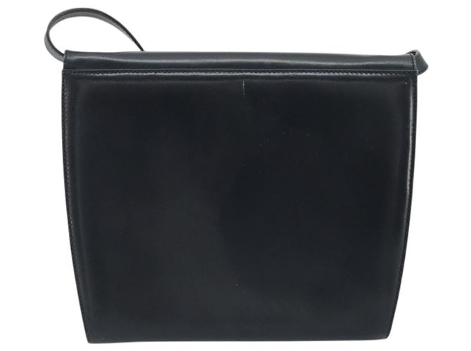 Borsa a Spalla Gancini in Pelle Salvatore Ferragamo Blu Navy Oro Auth YKZ1453A - vista 2