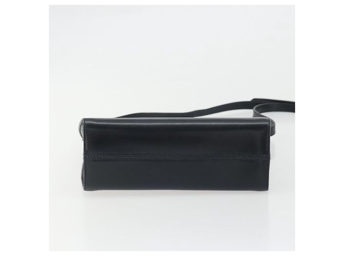 Borsa a Spalla Gancini in Pelle Salvatore Ferragamo Blu Navy Oro Auth YKZ1453A - vista 5