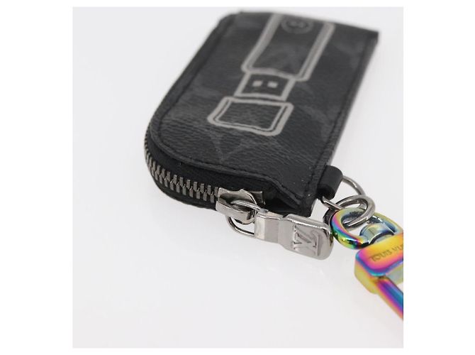 LOUIS VUITTON Monogram Eclipse Schlüsselanhänger Etoui Schlüsselhalter MP1856 Auth YKZ927A Monogramm - Ansicht 5