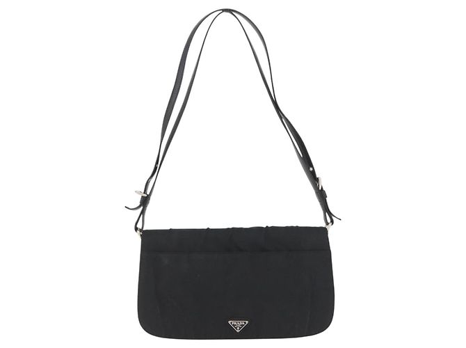 Borsa a Spalla PRADA Nylon Nero Argento Autentica YKZ1095A - vista 13
