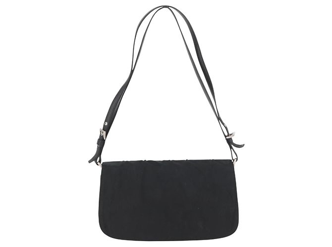 Borsa a Spalla PRADA Nylon Nero Argento Autentica YKZ1095A - vista 2