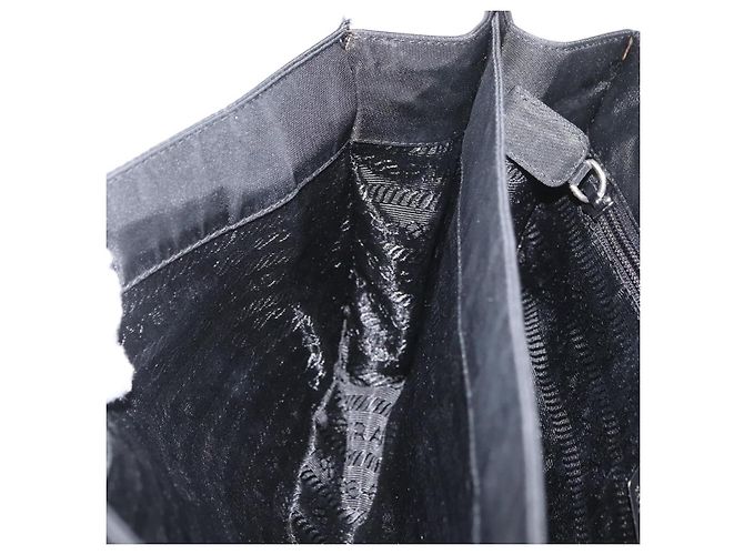 Borsa a Spalla PRADA Nylon Nero Argento Autentica YKZ1095A - vista 22