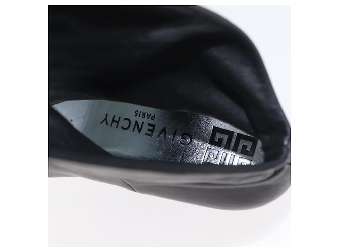 Botines de cuero negros GIVENCHY Auth 174625A - vista 13