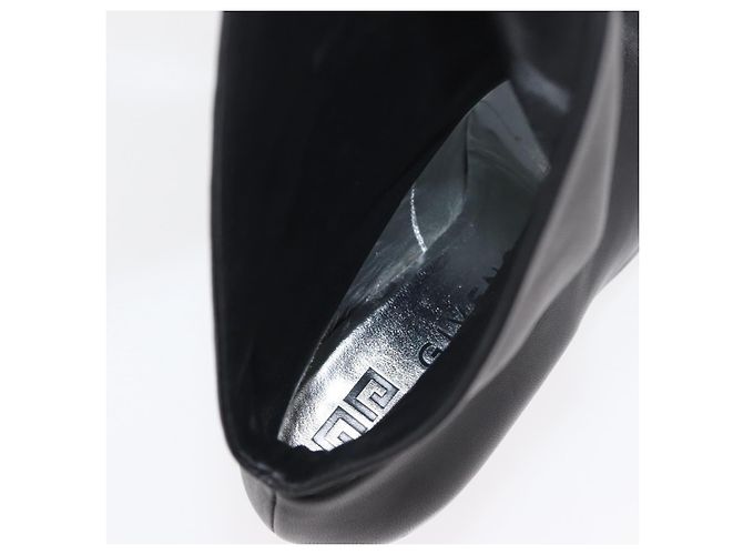 Botines de cuero negros GIVENCHY Auth 174625A - vista 15