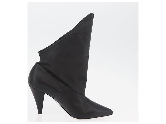 Botines de cuero negros GIVENCHY Auth 174625A - vista 19