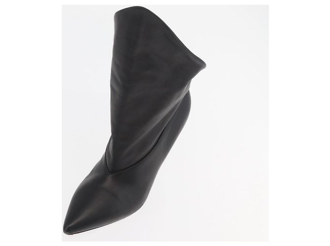Botines de cuero negros GIVENCHY Auth 174625A - vista 21