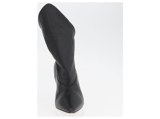 Botines de cuero negros GIVENCHY Auth 174625A - vista 26