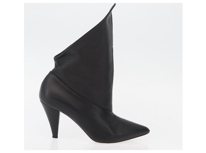 Botines de cuero negros GIVENCHY Auth 174625A - vista 4