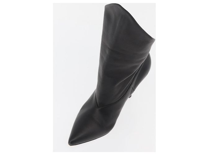 Botines de cuero negros GIVENCHY Auth 174625A - vista 6