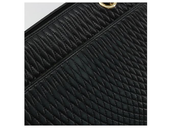 BALLY Borsa a Spalla a Catena Pelle Nera Oro Auth BSZ498 Nero D'oro - vista 10