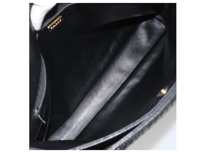 BALLY Borsa a Spalla a Catena Pelle Nera Oro Auth BSZ498 Nero D'oro - vista 11