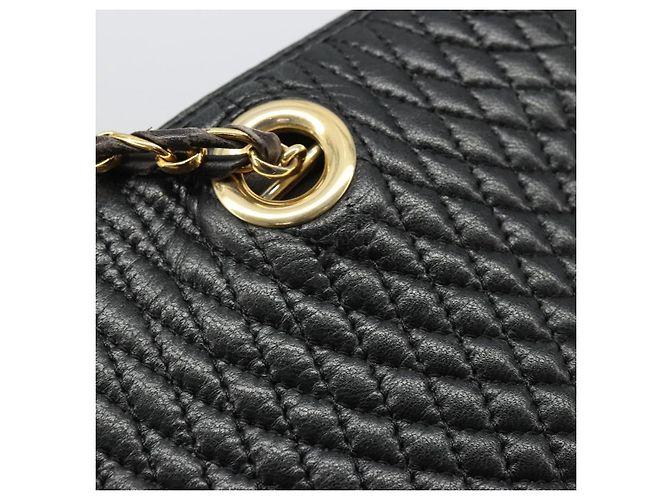 BALLY Borsa a Spalla a Catena Pelle Nera Oro Auth BSZ498 Nero D'oro - vista 17