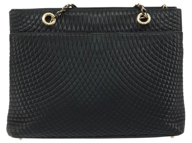 BALLY Borsa a Spalla a Catena Pelle Nera Oro Auth BSZ498 Nero D'oro - vista 2