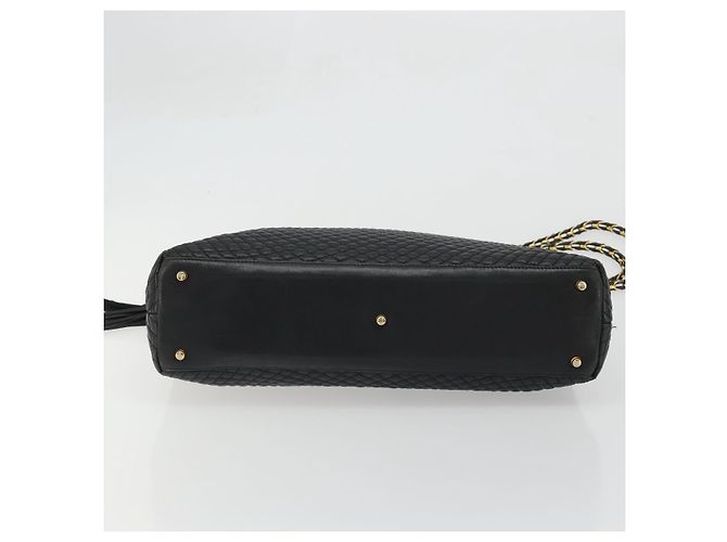 BALLY Borsa a Spalla a Catena Pelle Nera Oro Auth BSZ498 Nero D'oro - vista 5