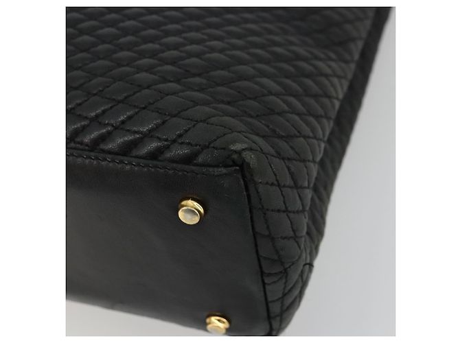 BALLY Borsa a Spalla a Catena Pelle Nera Oro Auth BSZ498 Nero D'oro - vista 9