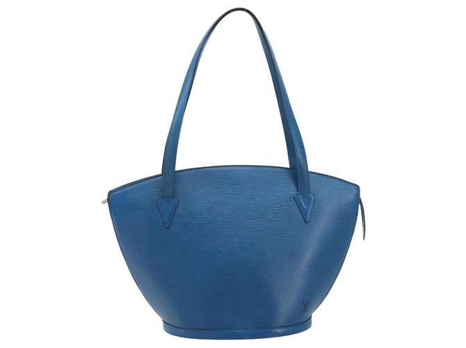 LOUIS VUITTON Borsa a Spalla Saint Jacques Epi Blu M52275 LV Auth AMZ176 - vista 13