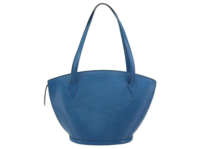 LOUIS VUITTON Borsa a Spalla Saint Jacques Epi Blu M52275 LV Auth AMZ176 - vista 2