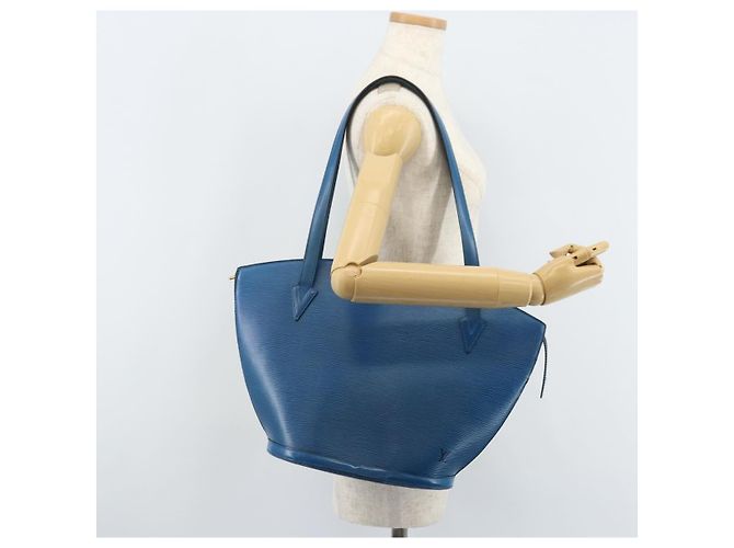 LOUIS VUITTON Borsa a Spalla Saint Jacques Epi Blu M52275 LV Auth AMZ176 - vista 22