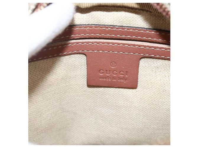 Gucci Borsa a Spalla GG Supreme PVC Beige Oro 233268 Auth YKZ260 D'oro - vista 17